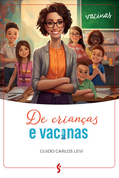 capa livro de crianças e vacinas