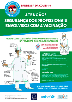 cartaz 3 profissionais vacinacao em dia mesmo na pandemia 200610b